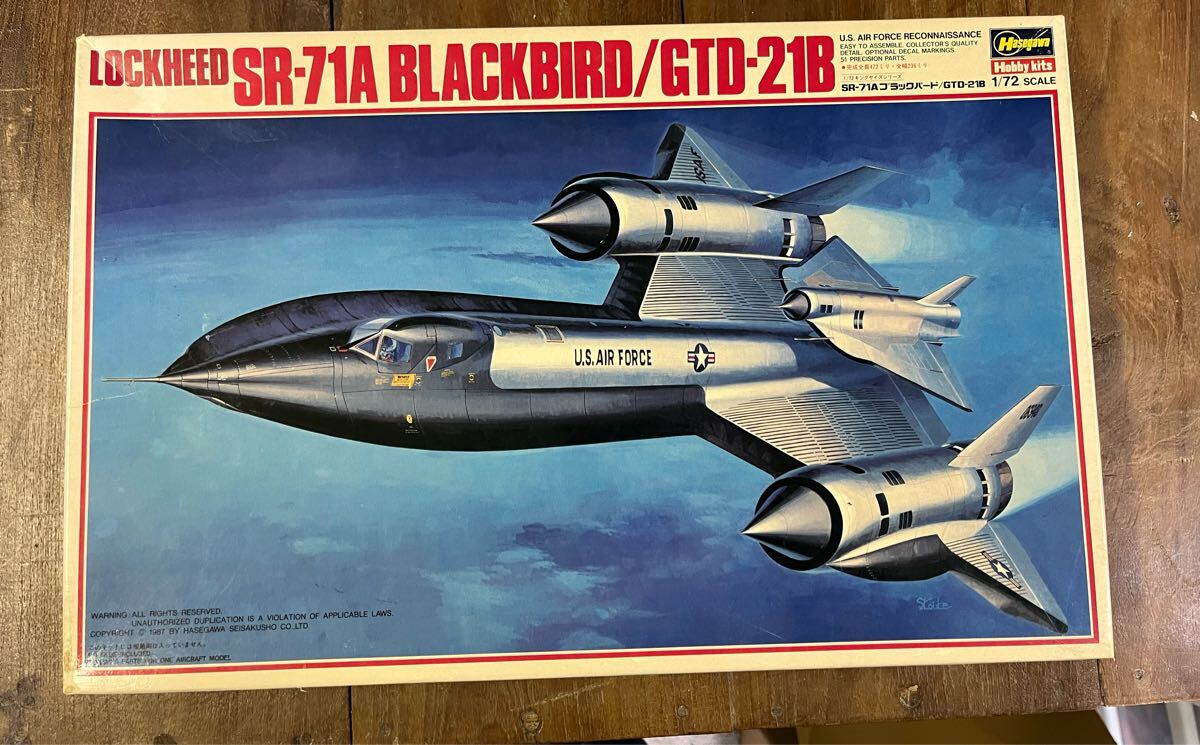 ◆●プラモデル 未組立 1/72 SR-71A Blackbird ブラックバード 航空機モデル 未組立 ハセガワ当時物絶版拍卖