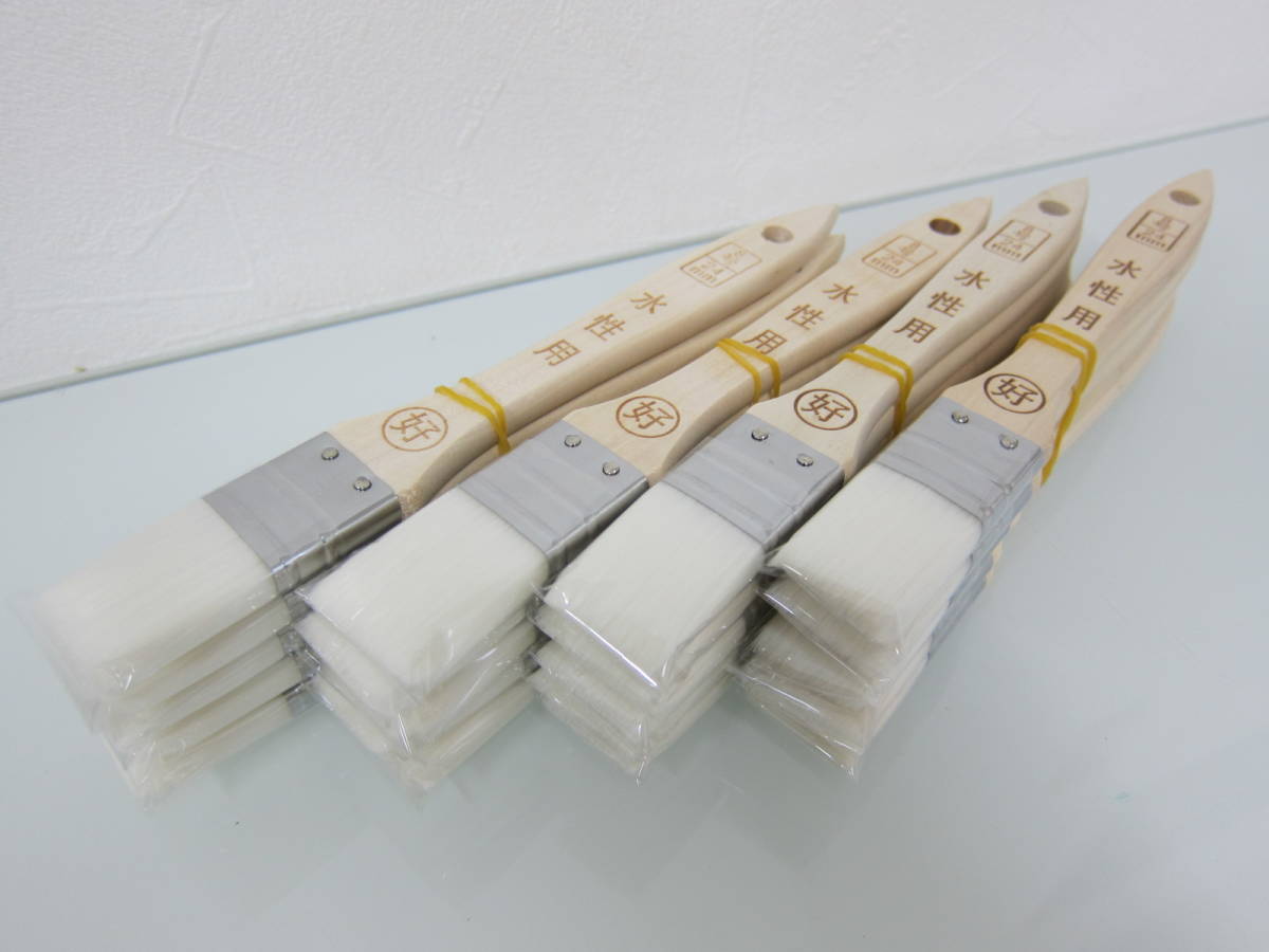 ★刷毛★ 好川産業 ナイロン金巻ラック刷毛 水性用 24㎜ 8号 20本入拍卖