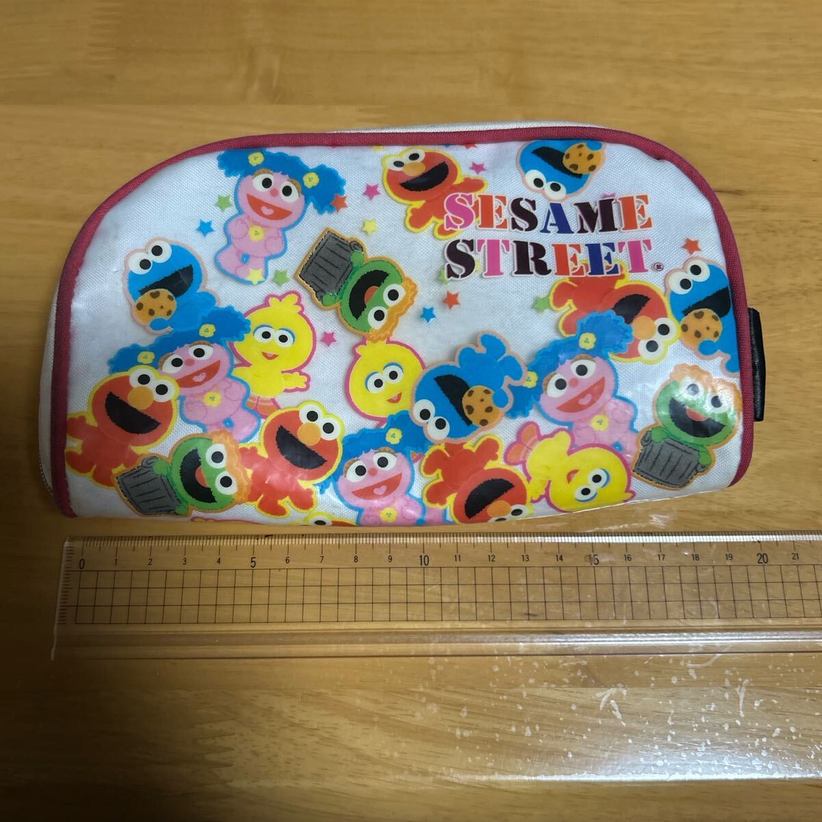 セサミストリート エルモ クッキーモンスター ポーチ 筆箱 ペンケース拍卖