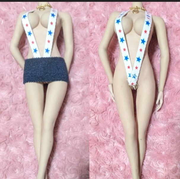 1/6ドール用 TBLeague ファイセンS07 クールガール プレイコスチューム デニムスカート コインネックレス拍卖