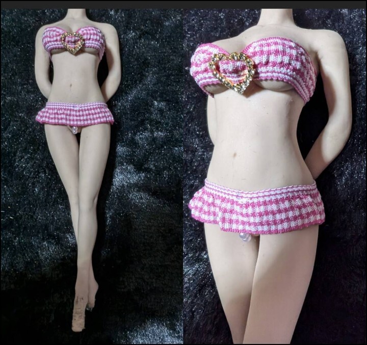 1/6ドール用 TBLeague ファイセンS07 クールガール ピンク チェック ランジェリー拍卖