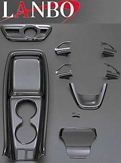 【M's】トヨタ プリウス 50系 ZVW50/51/55(2015y-)LANBO 3Dインテリアパネル 9P ピアノブラック L0001 社外品 室内パネル ランボ拍卖