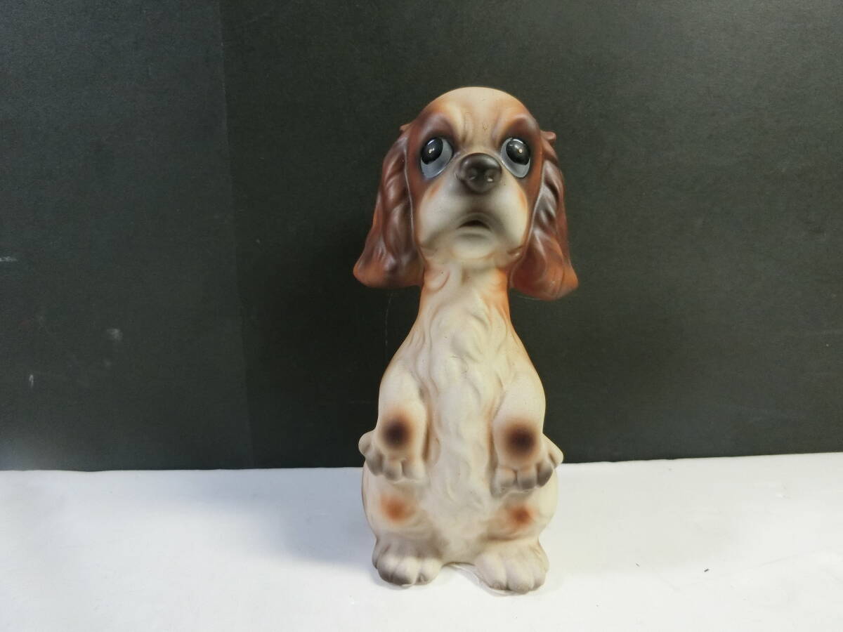 ■犬 コッカースパニエル 子犬 置物 ヴィンテージ おねだりコッカー 陶器拍卖