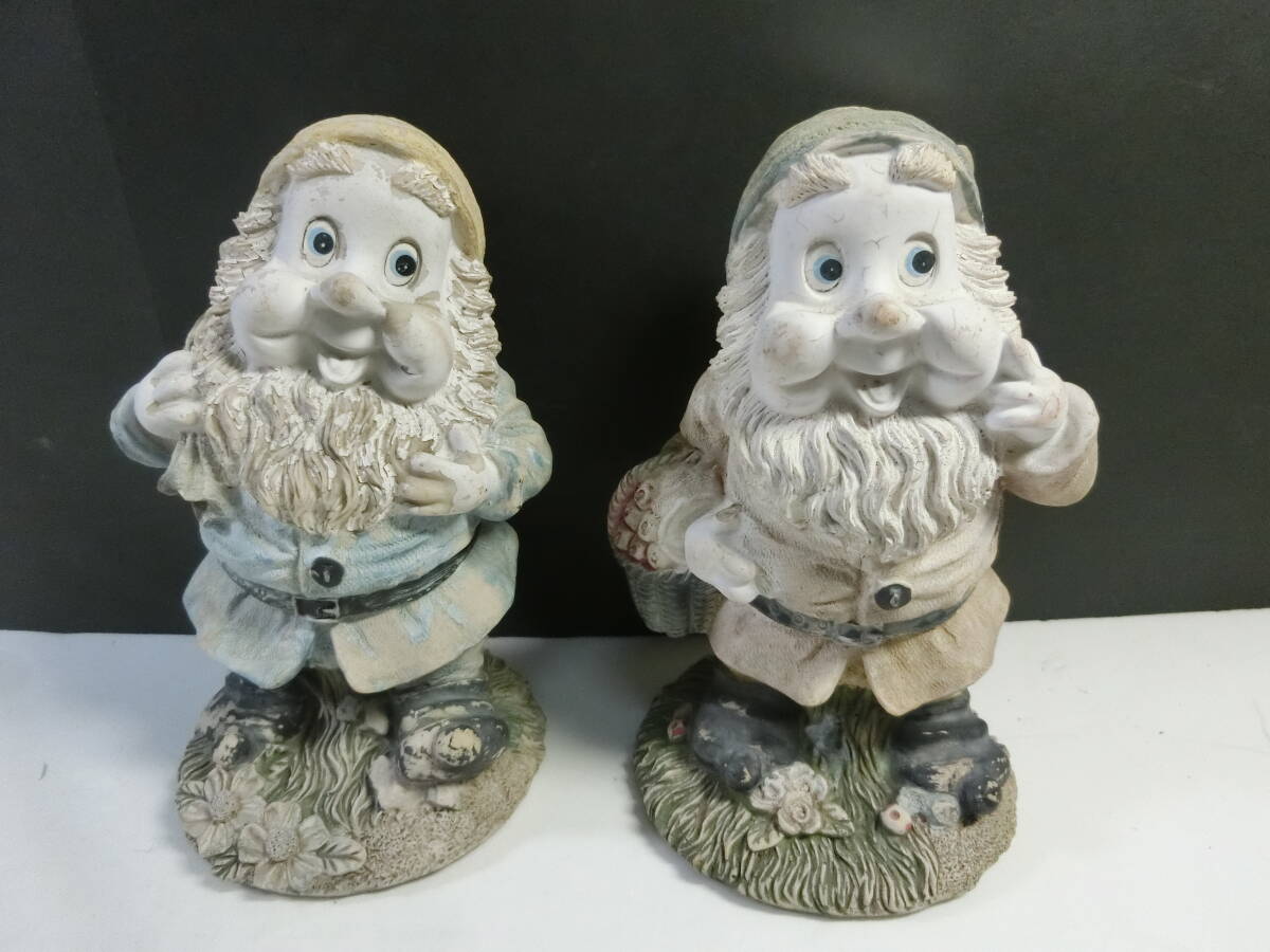 ☆中古 7人の小人 ガーデニングオブジェ 玄関 庭 飾り 置物 陶器 オーナメント拍卖