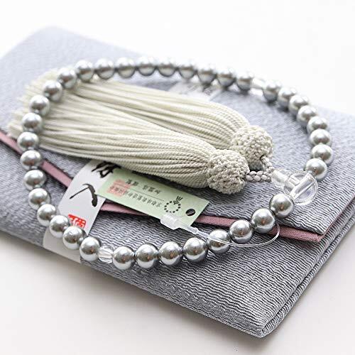 念珠ドットコム 数珠 女性用 約7ミリ 黒貝パール 頭付房 略式数珠 京念珠 すべての宗派拍卖