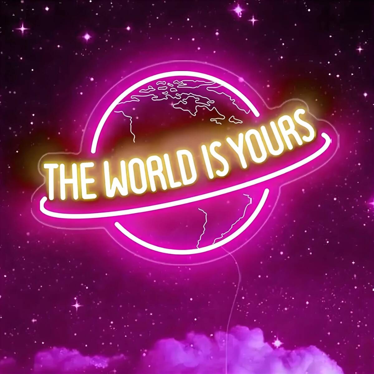 New【最安値ネオン祭り】Newおまけ付き!地球 ワールド・ネオンサイン看板拍卖