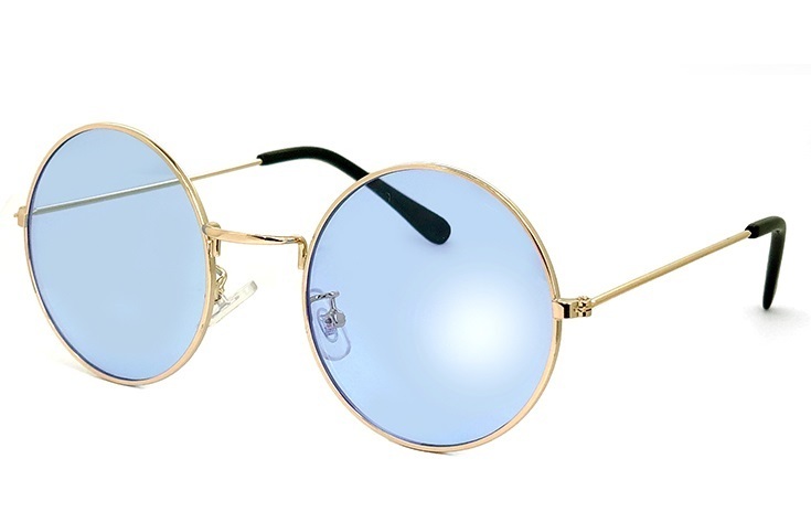 新品 サングラス ラウンド py2667-1 UVカット 紫外線対策 丸サングラス ライトカラーレンズ メタル レディース メンズ拍卖