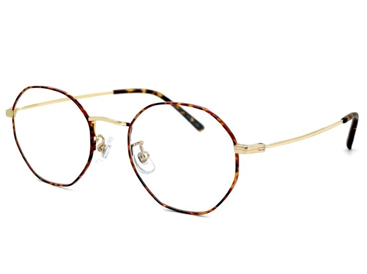 新品 レディース メガネ 2394-62 オクタゴン 型 フレーム 眼鏡 度付き 伊達メガネ 度あり 老眼鏡として 対応可能 メタル 細身 venus×2拍卖