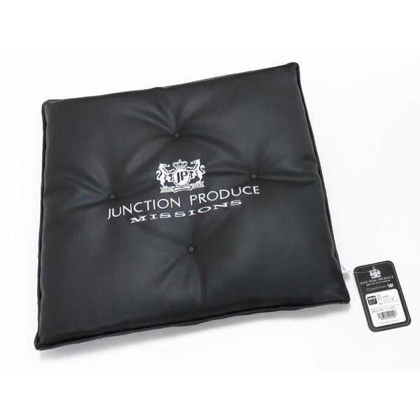 レザークッション ブラック/シルバー 45×45cm JUNCTION PRODUCE MISSIONS/ジャンクション プロデュース:GM034102 ht拍卖