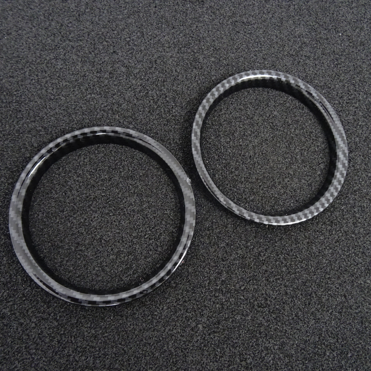 スポーティ全開♪ カーボン ルック エアコンダクト リング ミニ MINI F55 F56 F57 ワン クーパー クーパーD クーパーSD クーパーS セブン拍卖