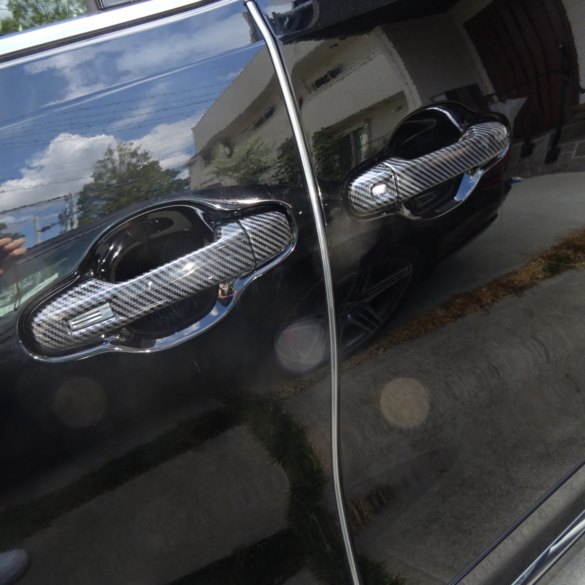 スポーティ全開♪ カーボン ルック ドアハンドル カバー ヴォクシー ZRR80G ZRR85G ZRR80W ZRR85W ハイブリッド X V ZS 煌 GRスポーツ G`s拍卖