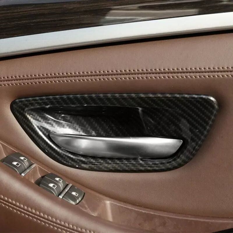 BMW カーボン ルック インナー ドアハンドル カバー F10 523i 523d 528i 535i 550i M5 アクティブハイブリッド5 Mスポーツ 5シリーズ拍卖