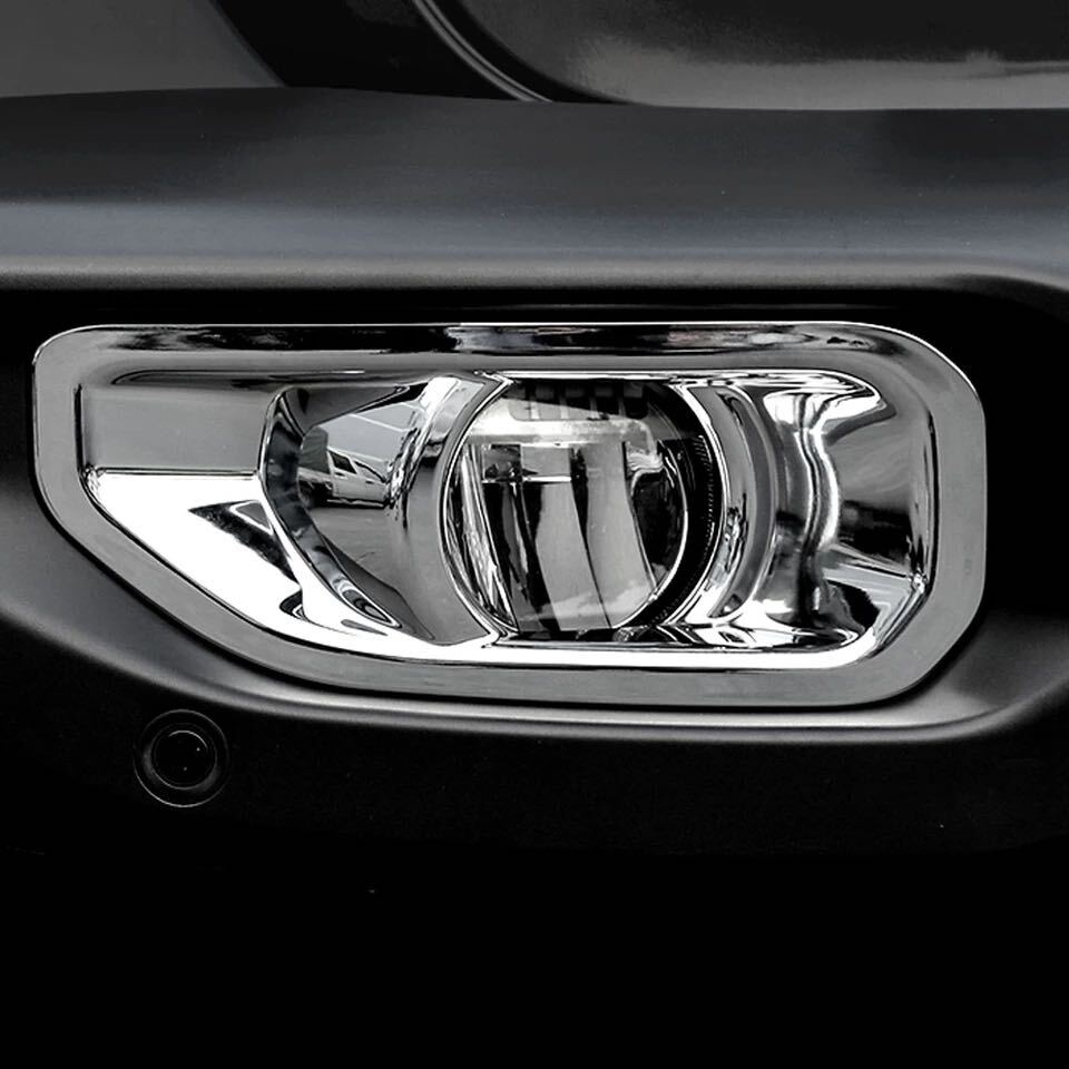 鏡面仕上げ♪ メッキ フォグランプ フォグライト カバー ガーニッシュ ジープ ラングラー JL36S スポーツ ルビコン ブラック&タン拍卖