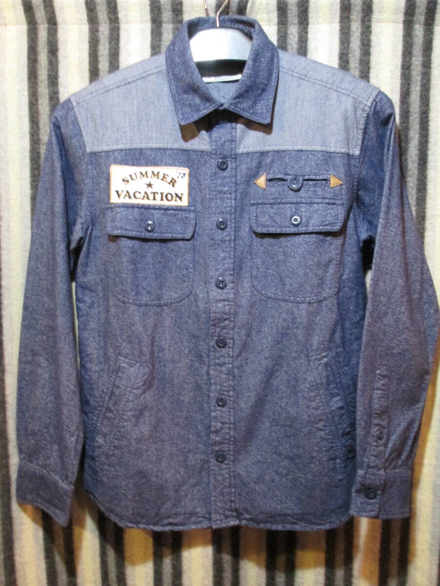 古着 ワークシャツ(Mサイズ)肩切り替え ウェスタンシャツ ロカビリーシャツ拍卖