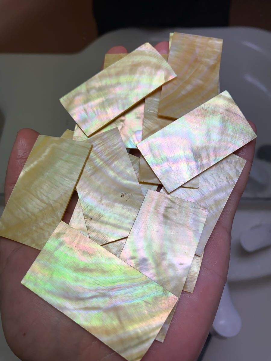 白蝶貝 スライス 12枚セット 厚み1、2mm前後 螺鈿細工 ハンドメイド ギター ボタン作り 素材拍卖