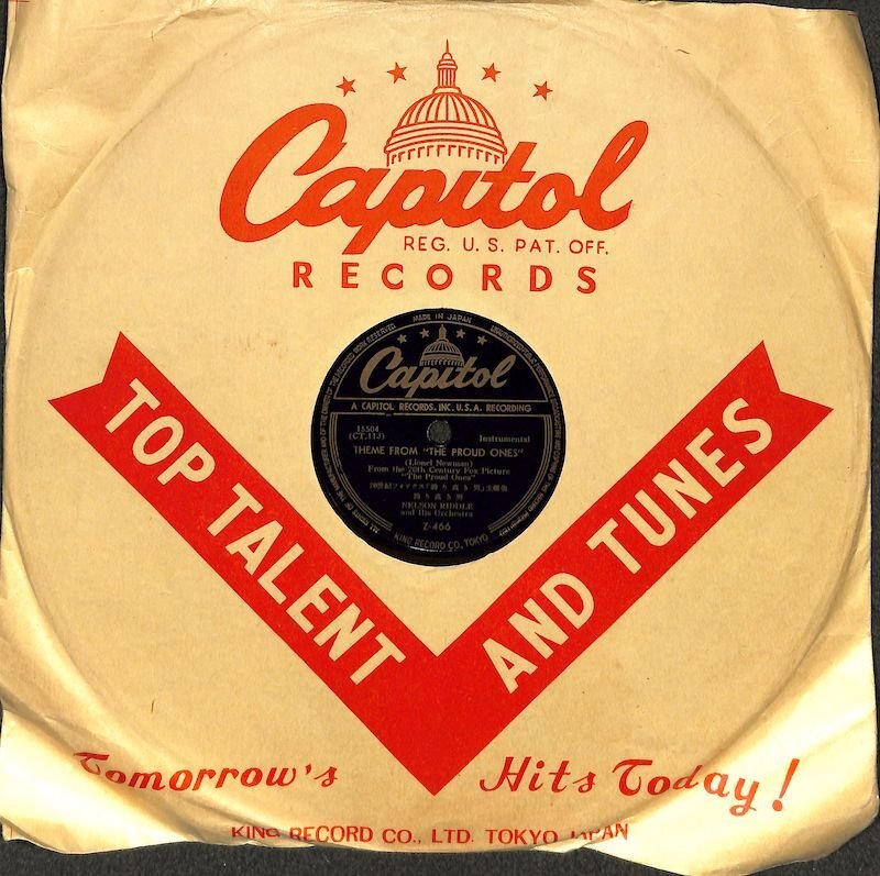 GY0467 SP盤 「THEME FROM “THE PROUD ONES”」 / 「THE LOVE OF GENEVIEVE」 NELSON RIDDLE and His Orchestra拍卖