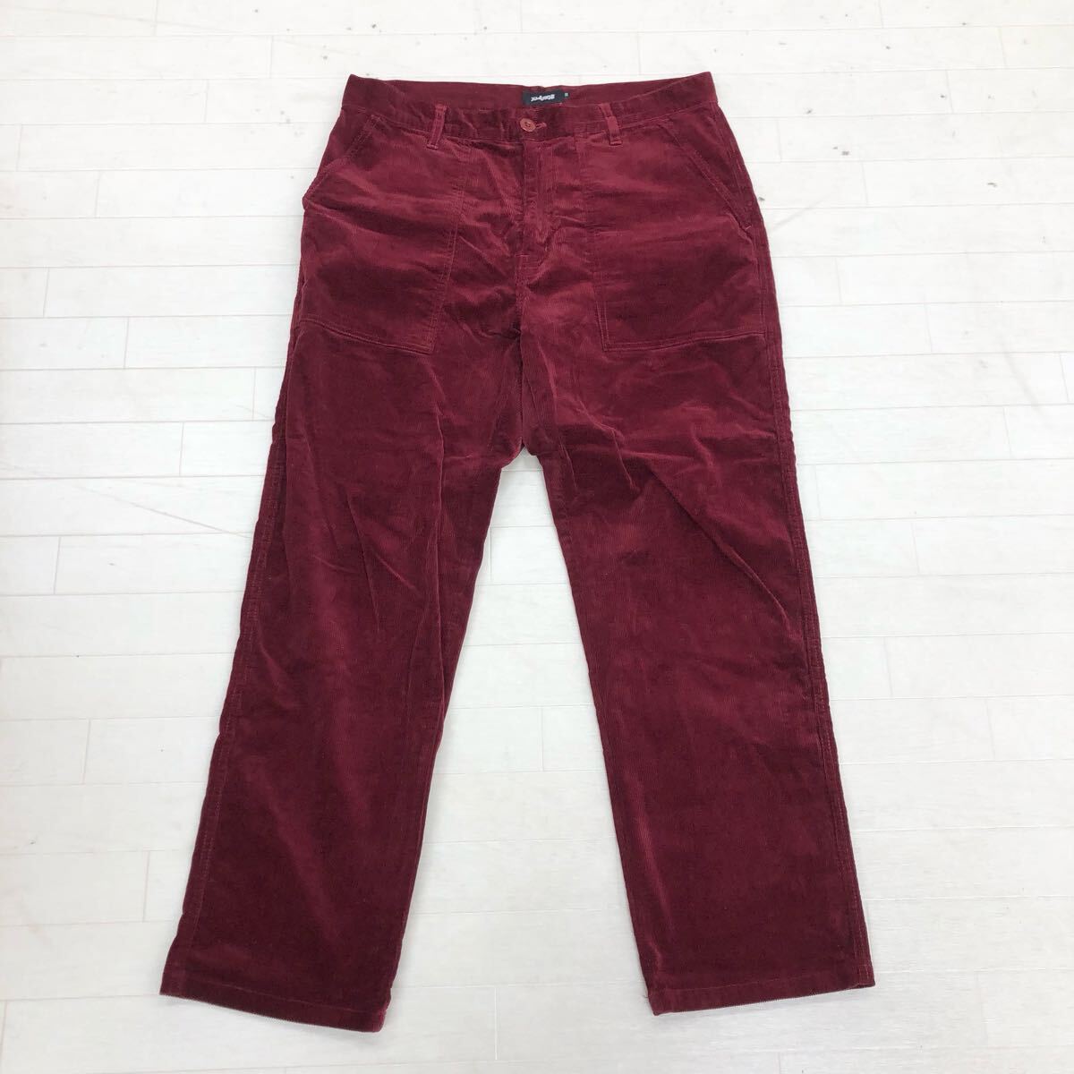 1731〓 XLARGE エクストララージ コーデュロイパンツ メンズ サイズ36 ワインレッド ボトムス ロングパンツ ジップフライ カジュアル拍卖