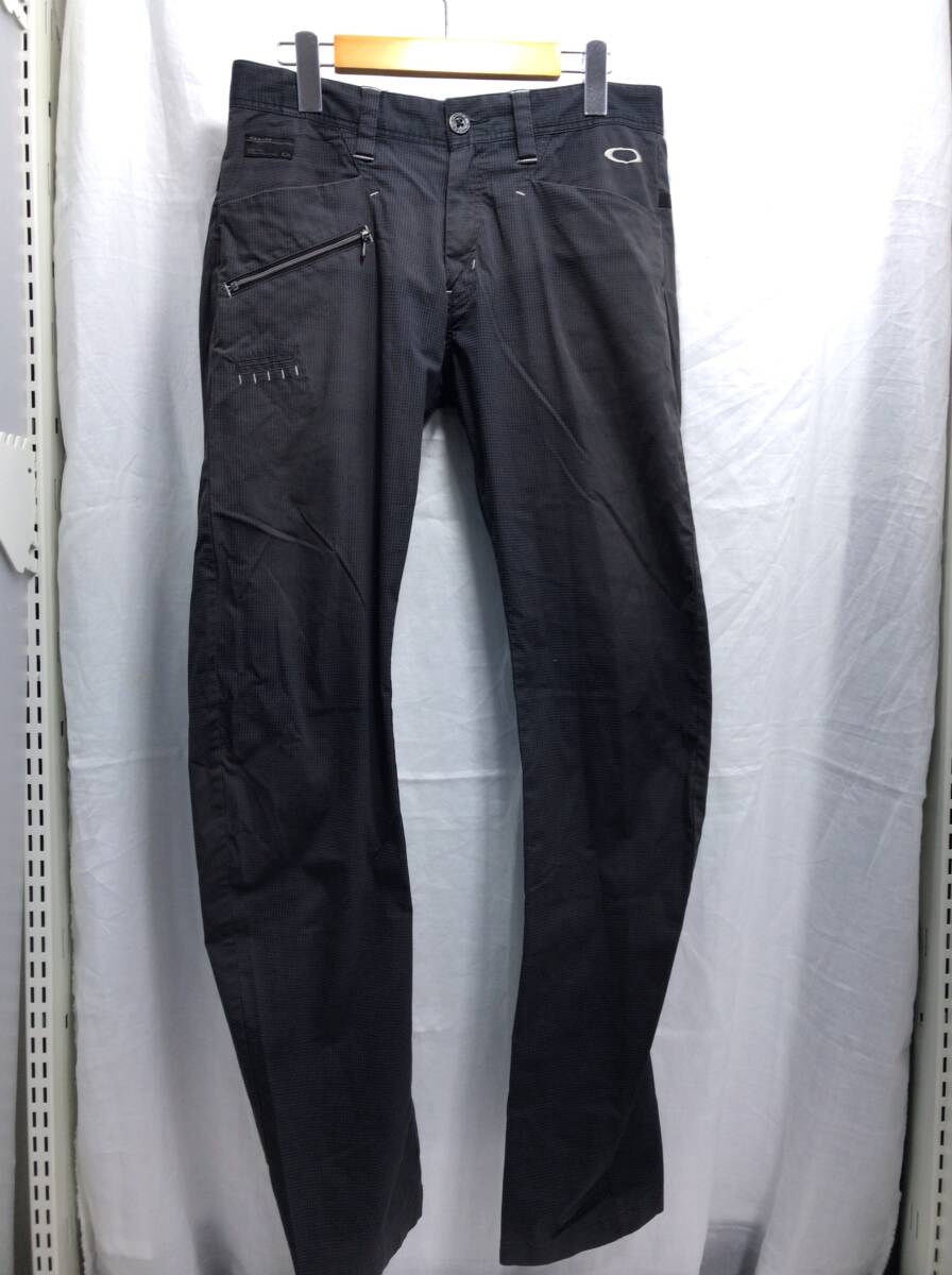 OAKLEY オークリー ロングパンツ チェック柄 ネイビー サイズ32 メンズ A10拍卖