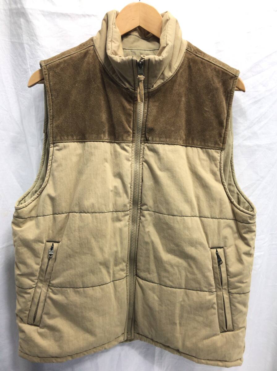 GAP ギャップ 中綿 ベスト ベージュ M メンズ A39拍卖