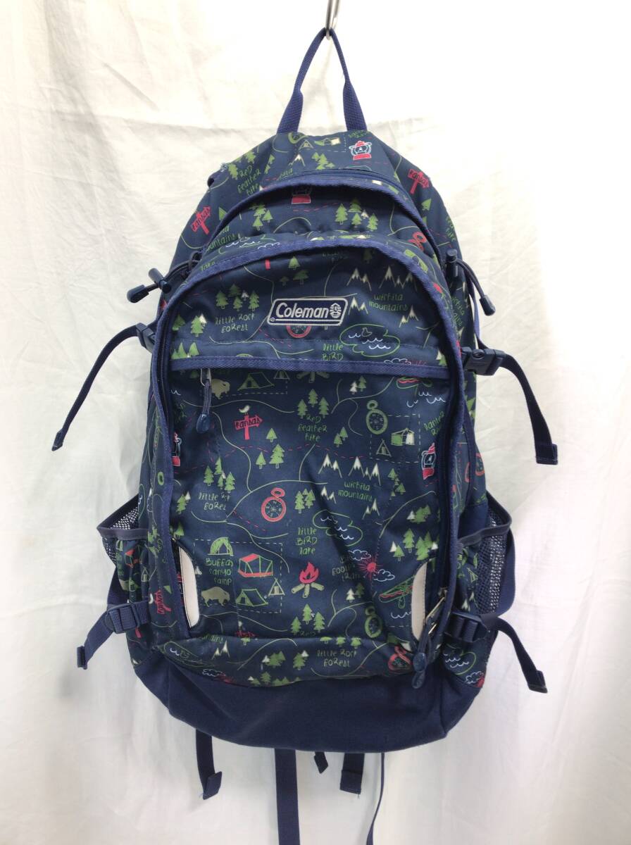 Coleman コールマン リュックサック ネイビー 総柄 E37拍卖
