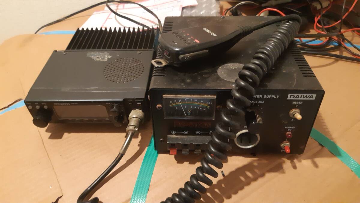 ダイワ PS-51XM DC POWER DC電源 安定化電源 DAIWA アマチュア 無線機通電確認済、ケンウッド無線機つき拍卖
