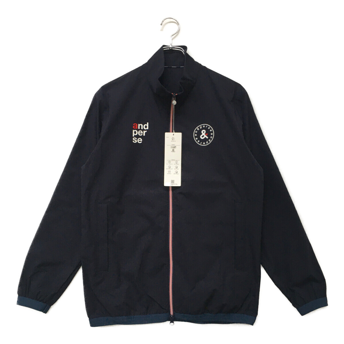 coco 未使用品 【値下げ】アンパスィ メンズ ダブルジップアウター M 紺 ネイビー 【2024年春夏モデル】 レターパックプラス発送可100512拍卖