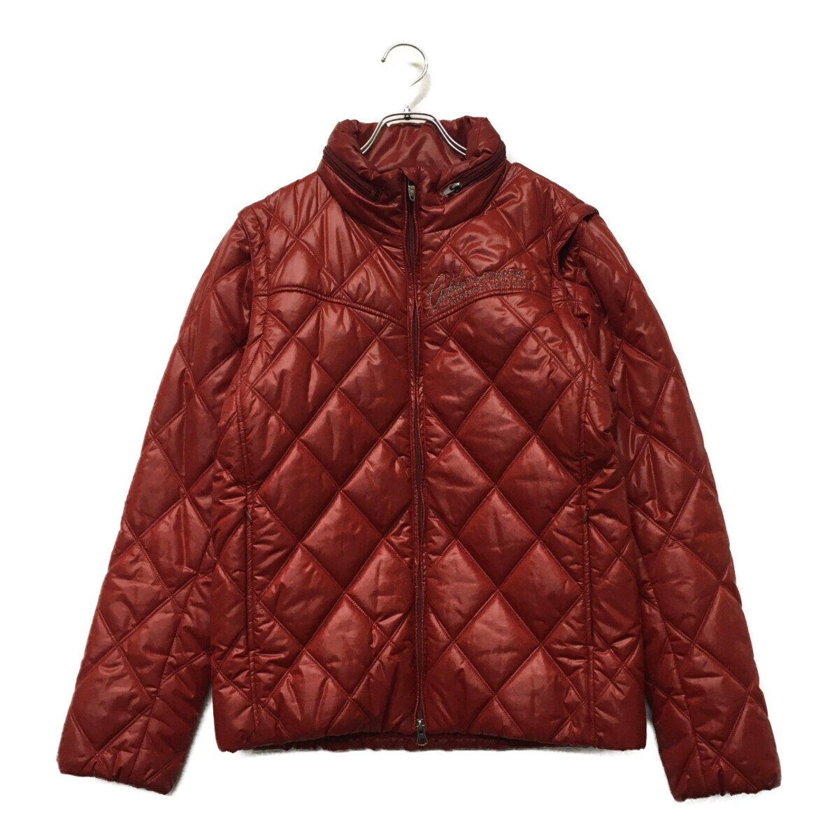 coco 中古【値下げ】ガチャゴルフ GOTCHA GOLF メンズ ジャケット M 赤系 レッド系 2WAY ベスト 中綿 フード付き 100053拍卖