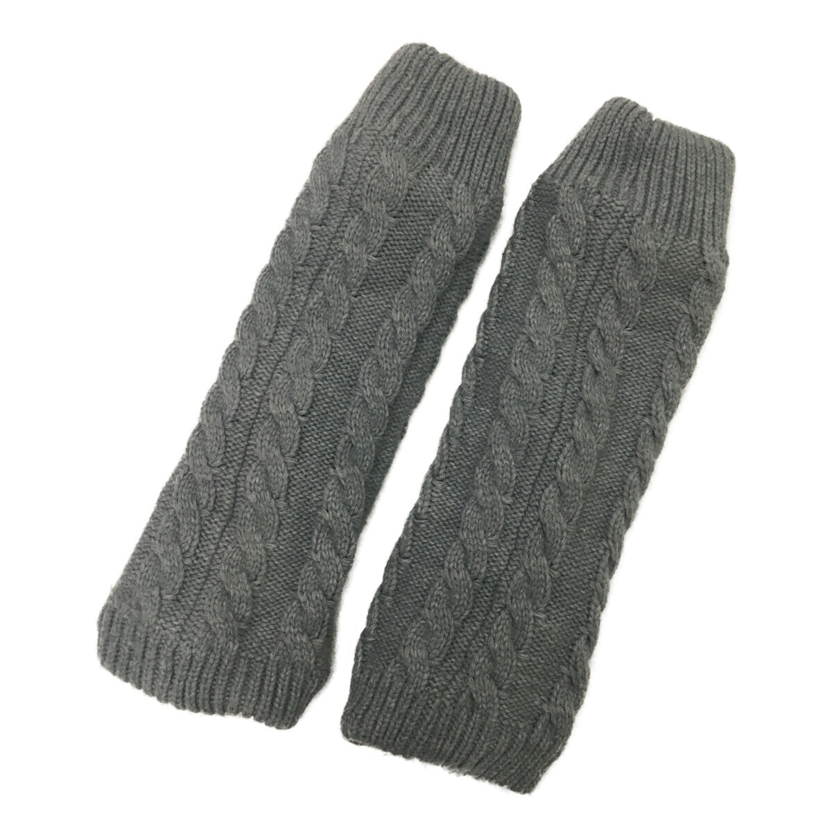 coco 中古【値下げ】マリクレール レディース レッグウォーマーグレー ケーブルニット フリース レターパックプラス発送可 K7705拍卖