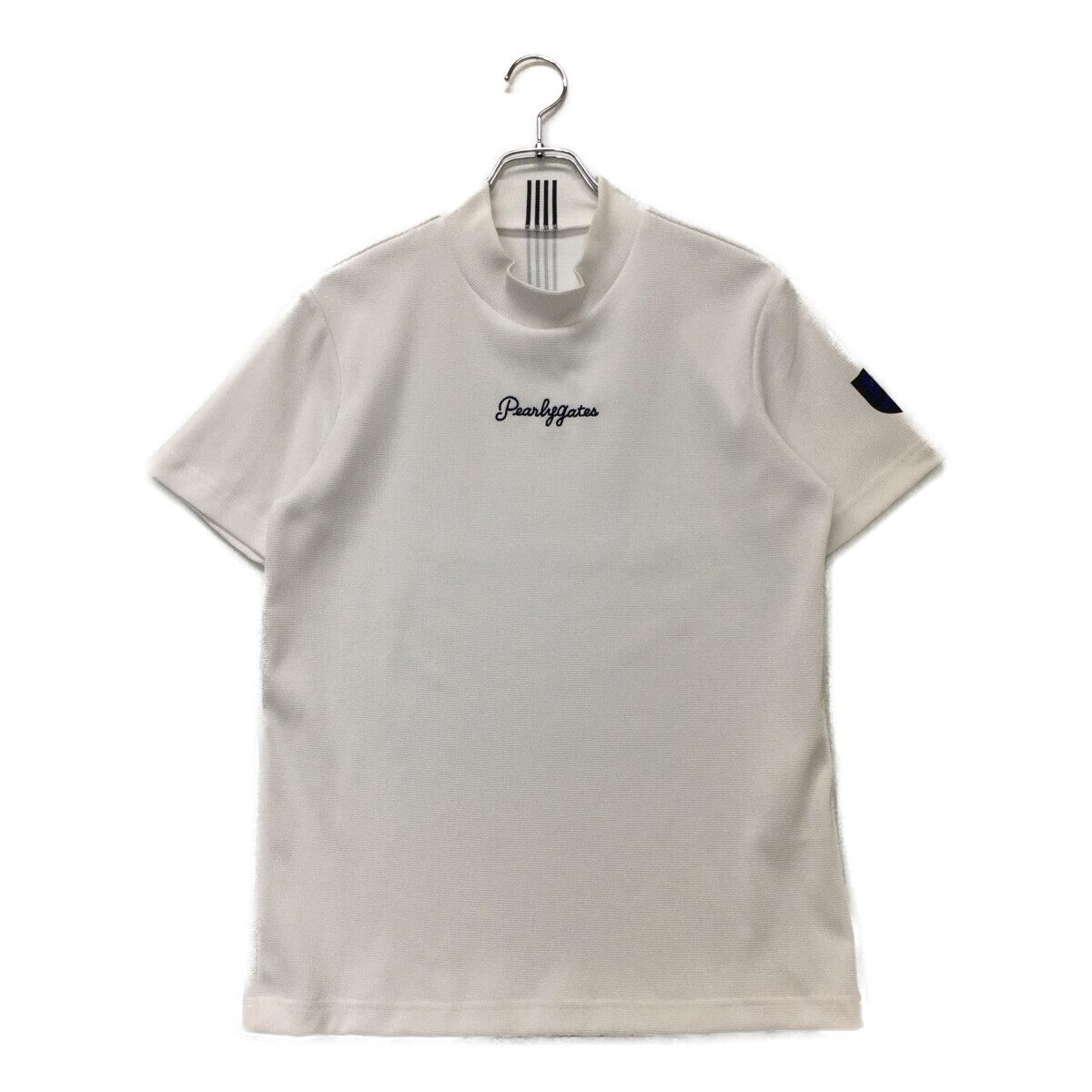 coco 中古【SALE】パーリーゲイツPEARLYGATES メンズ 半袖シャツ 4(M) ホワイト モックネック ワッフル レターパックプラス発送可K9432拍卖