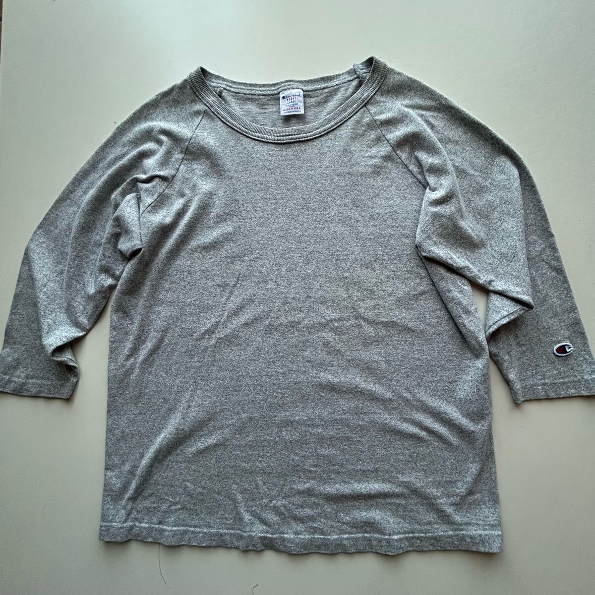 チャンピオン★T1011★七分袖ラグランTEE★アメリカ製★Lサイズ拍卖