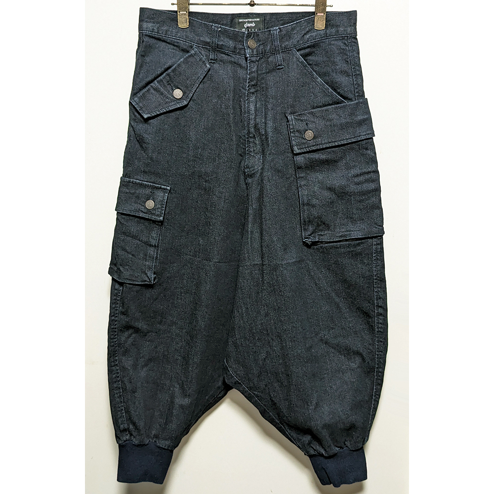glamb フィリポカーゴデニムパンツ 0 美品 サルエル リブ Fillipo cargo グラム拍卖
