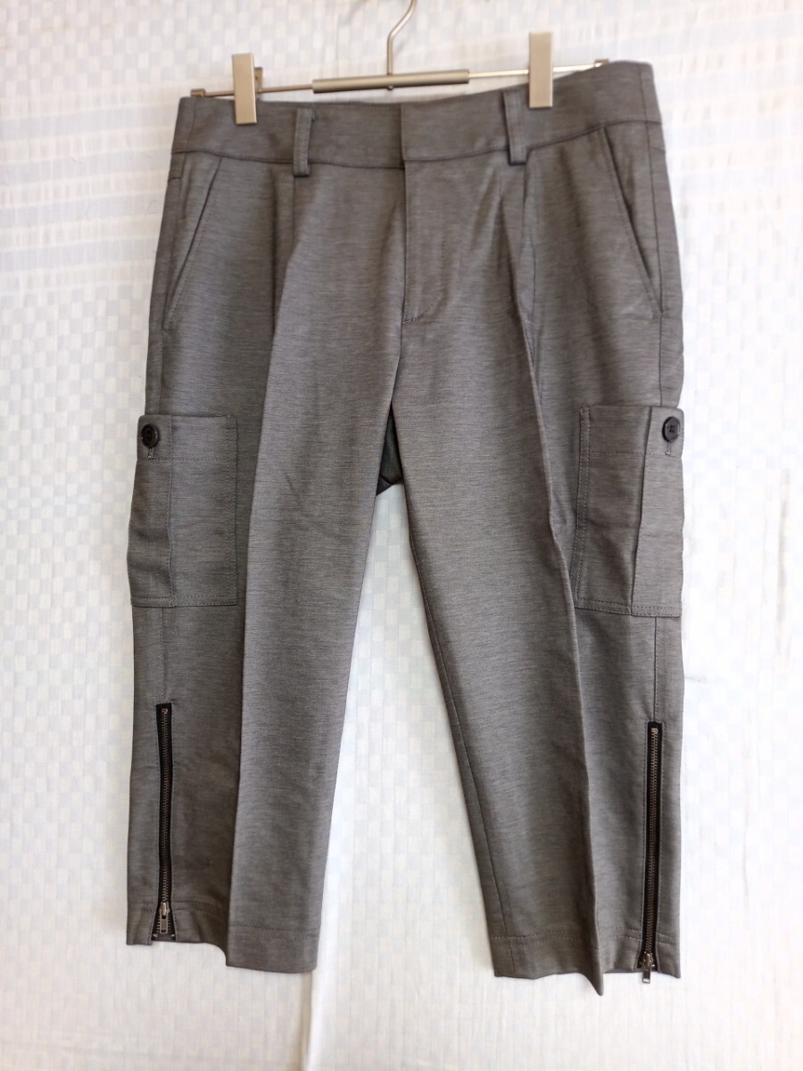 12191 ★★ ANNE KLEIN 日本製 サブリナパンツ 9号 グレー拍卖