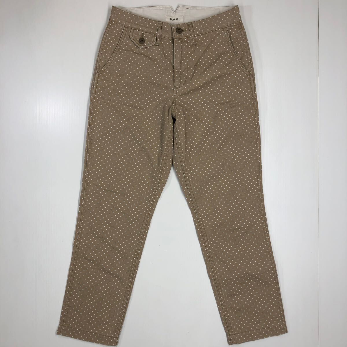 D.M.G ドミンゴ チノパン 水玉柄 日本製 ベージュ SSサイズ レディース キッズ 44-7拍卖