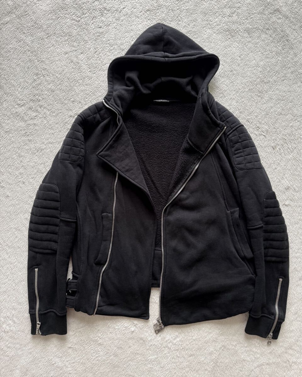 BALMAIN sizeXL スウェットライダース ブラック 黒 メンズ スウェットパーカー バルマン オム 拍卖