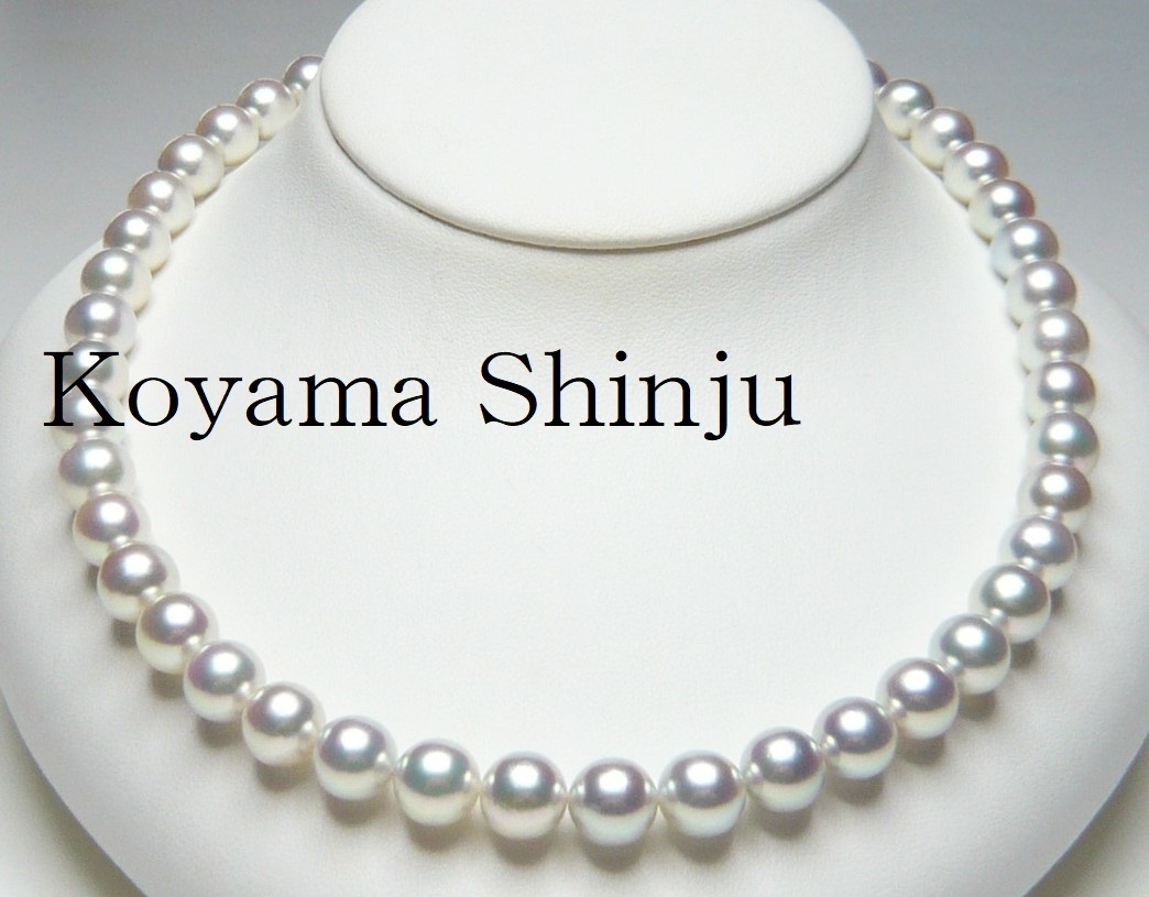 ★小山真珠★現品限り!即買特価!送料無料!絶品カラー!ナチュラル大珠9.0-9.5mmあこや本真珠パールネックレスng03拍卖