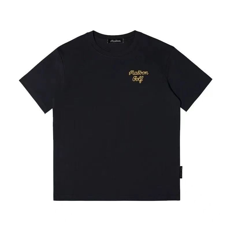 マルボンゴルフ malbon golf ゴルフ Tシャツ 半袖 サイズ選択可能 トップス ブラック S-3XL sk0072拍卖