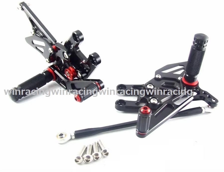 高品質 カワサキ ZX-10R バックステップ 4ポジション調整可能 2004~2005 ZX10R ブラック拍卖