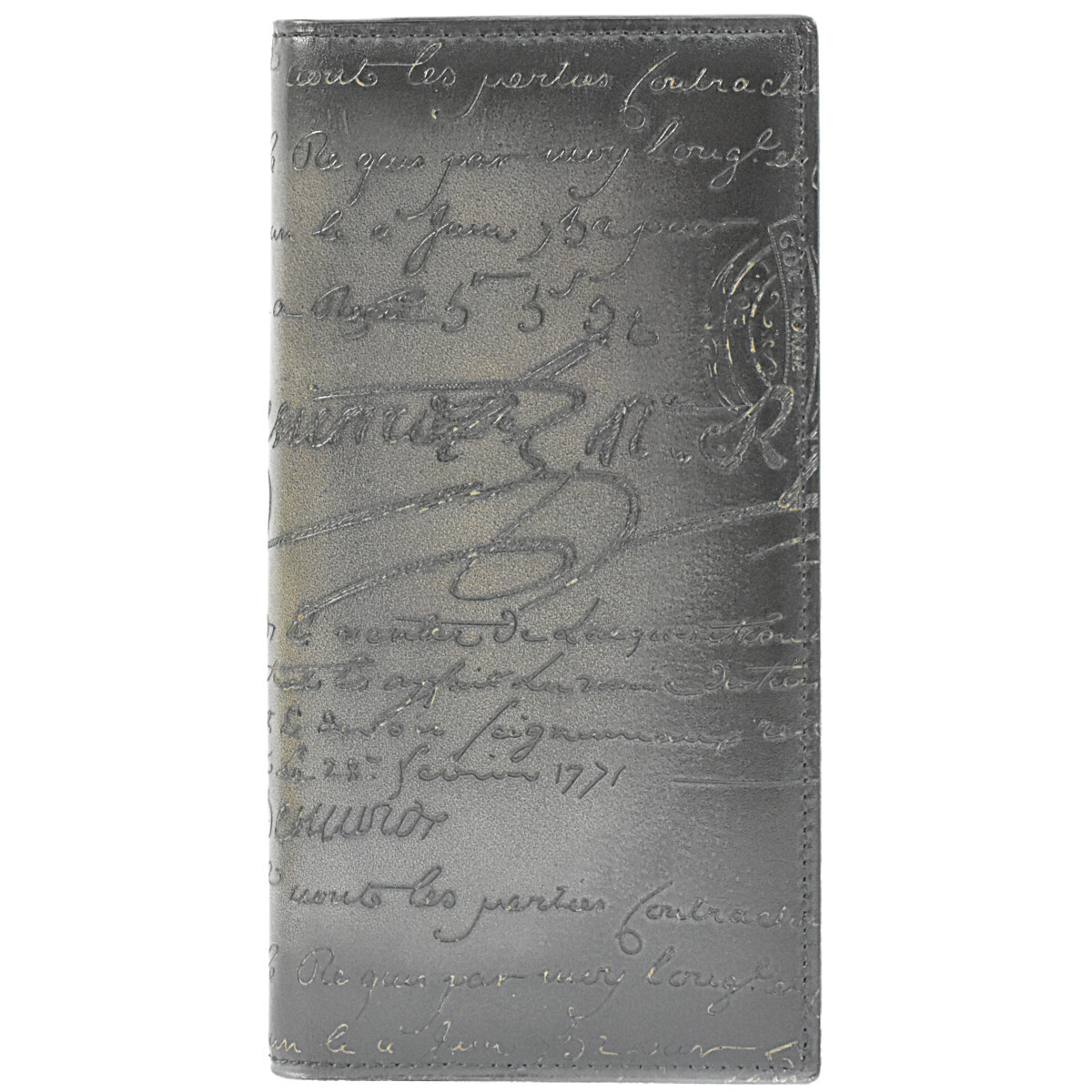 ベルルッティ 超美品 美しいパティーヌ スクリット カリグラフィ サンタル メンズ 小銭入れ付き 長財布 BERLUTI SANTAL SCRITTO拍卖