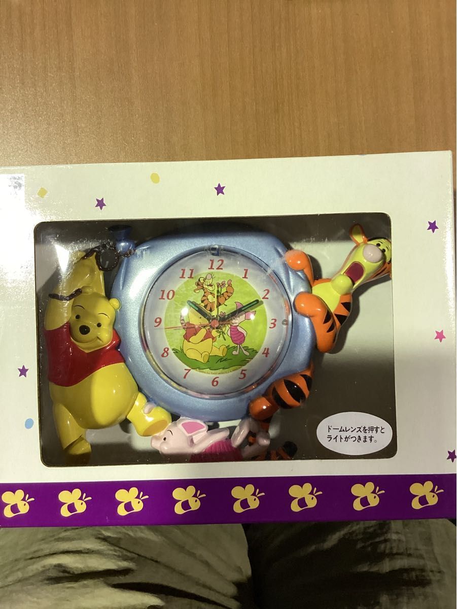 くまのプーさん アラーム時計 目覚まし時計 水色 未開封 中国製 インテリア ★0248 A-3拍卖