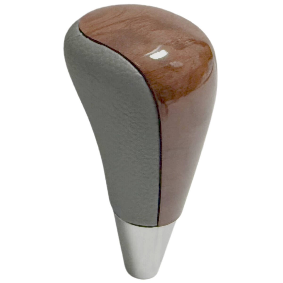 RiNan. シフト ノブ ウッド 木目調 RAV4 ハイエース クラウン アルファード マークX AT 汎用 グレー拍卖