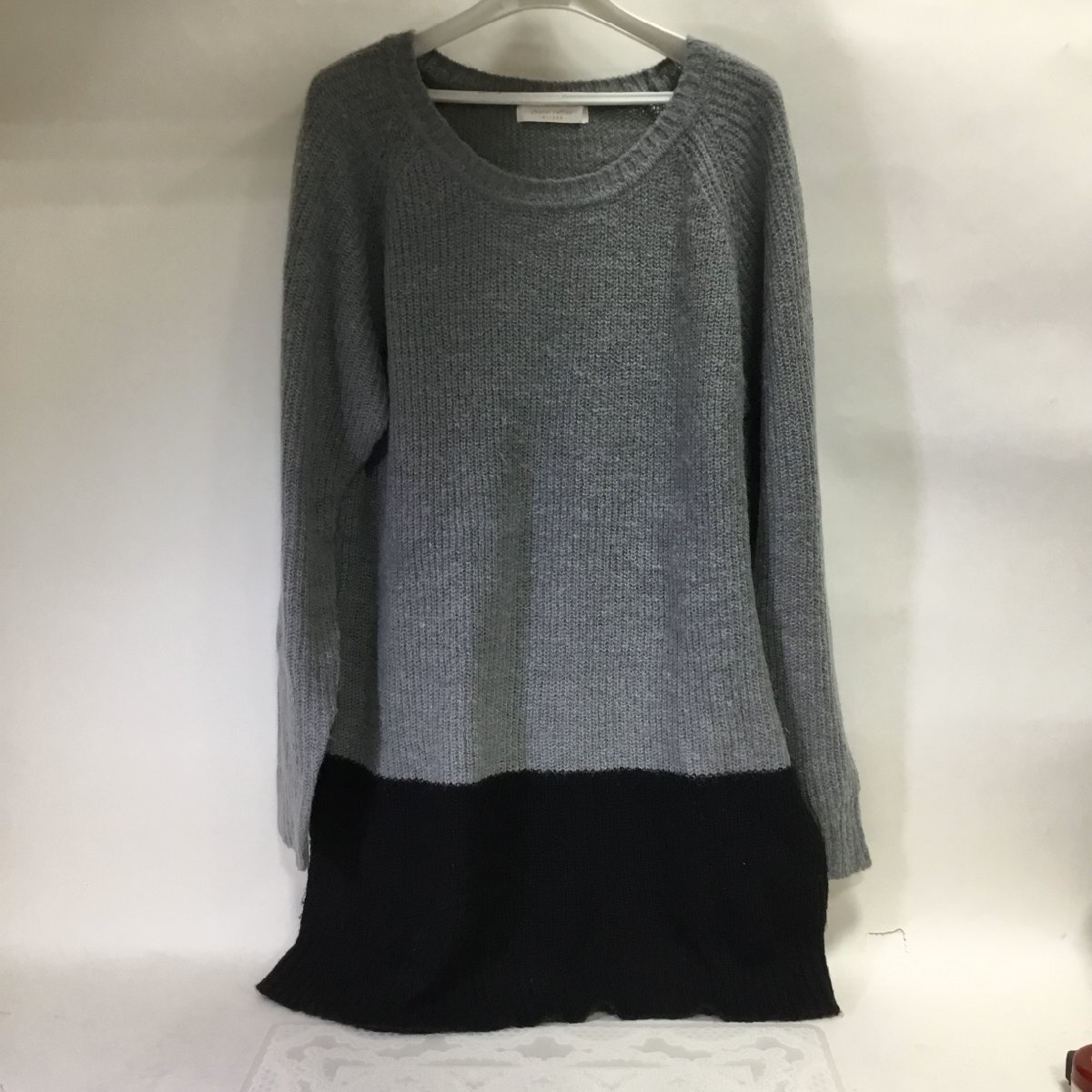 【衣類品/CH】ショコラフィネ ローブ chocol raffine robe レディース セーター トップ バイカラー グレー ブラック RS0417/00000拍卖