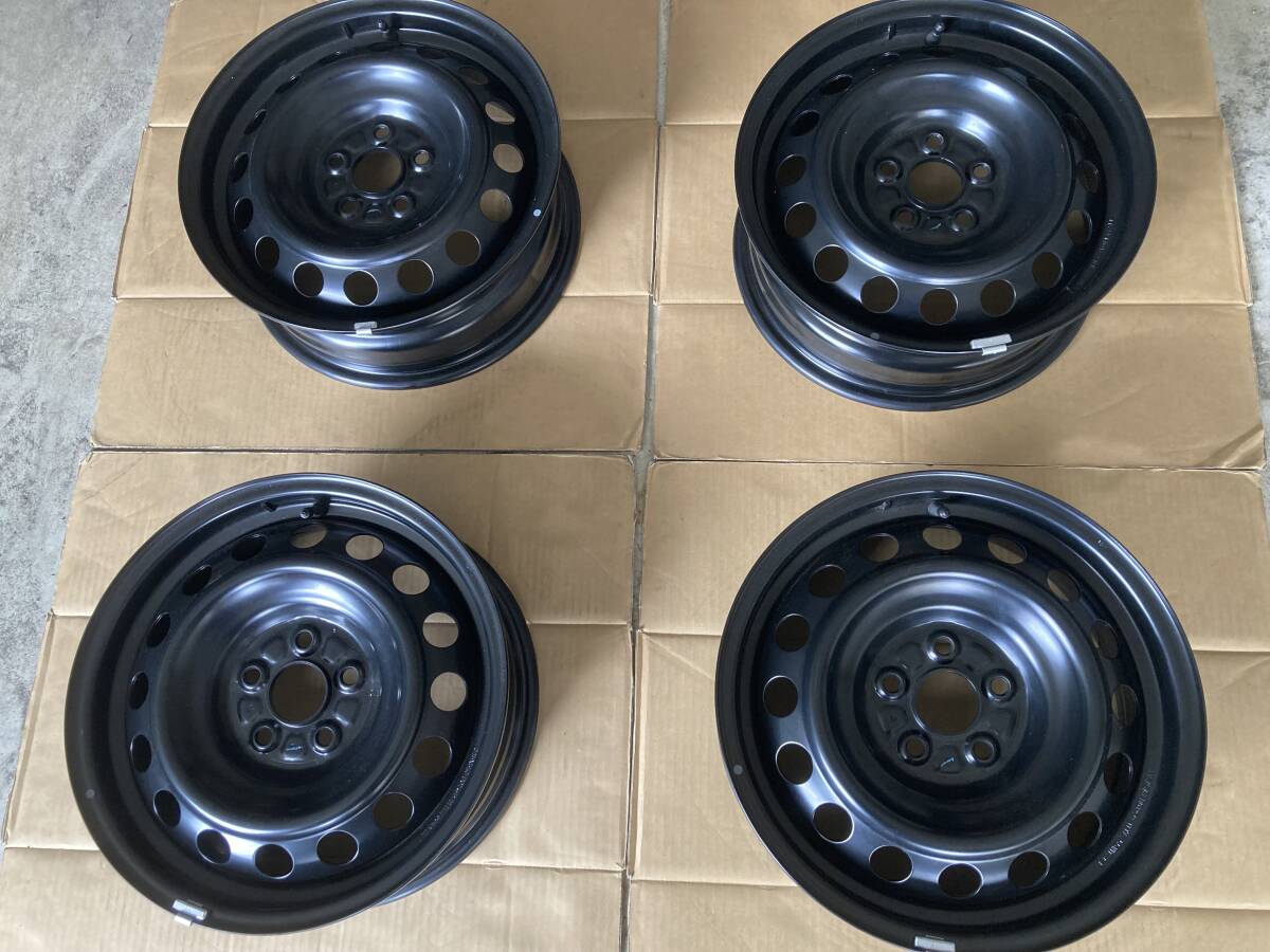 ☆ 極上 新車外し トヨタ 170 シエンタ 純正 15in スチールホイール ホイールキャップ未装着品 4本セット 20 30 50 プリウス ☆①拍卖