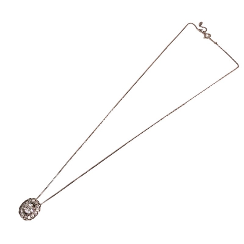 Pt850/900 ダイヤモンドネックレス Pt850/900 ダイヤモンド ジュエリー 中古拍卖