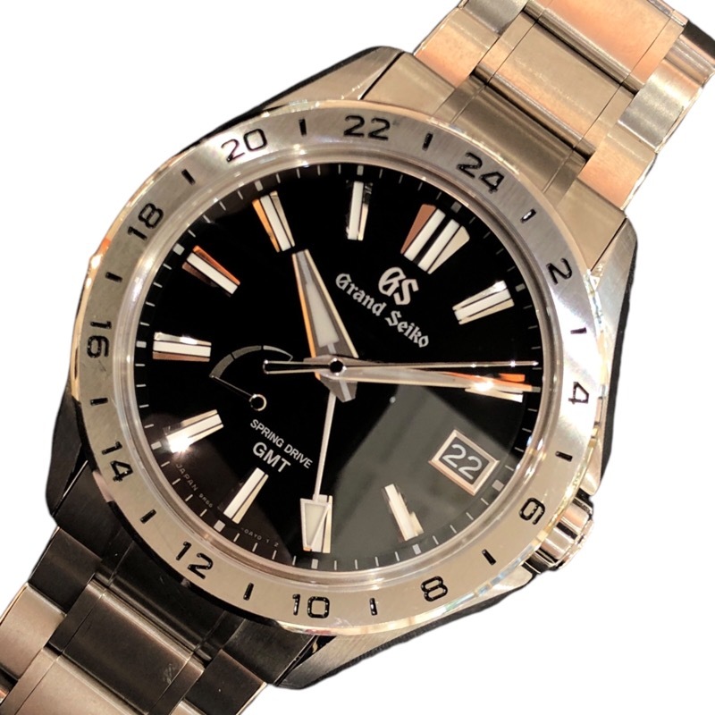セイコー SEIKO グランドセイコー エボリューション9 コレクションGMT SBGE283 ブラック チタン 腕時計 メンズ 中古拍卖