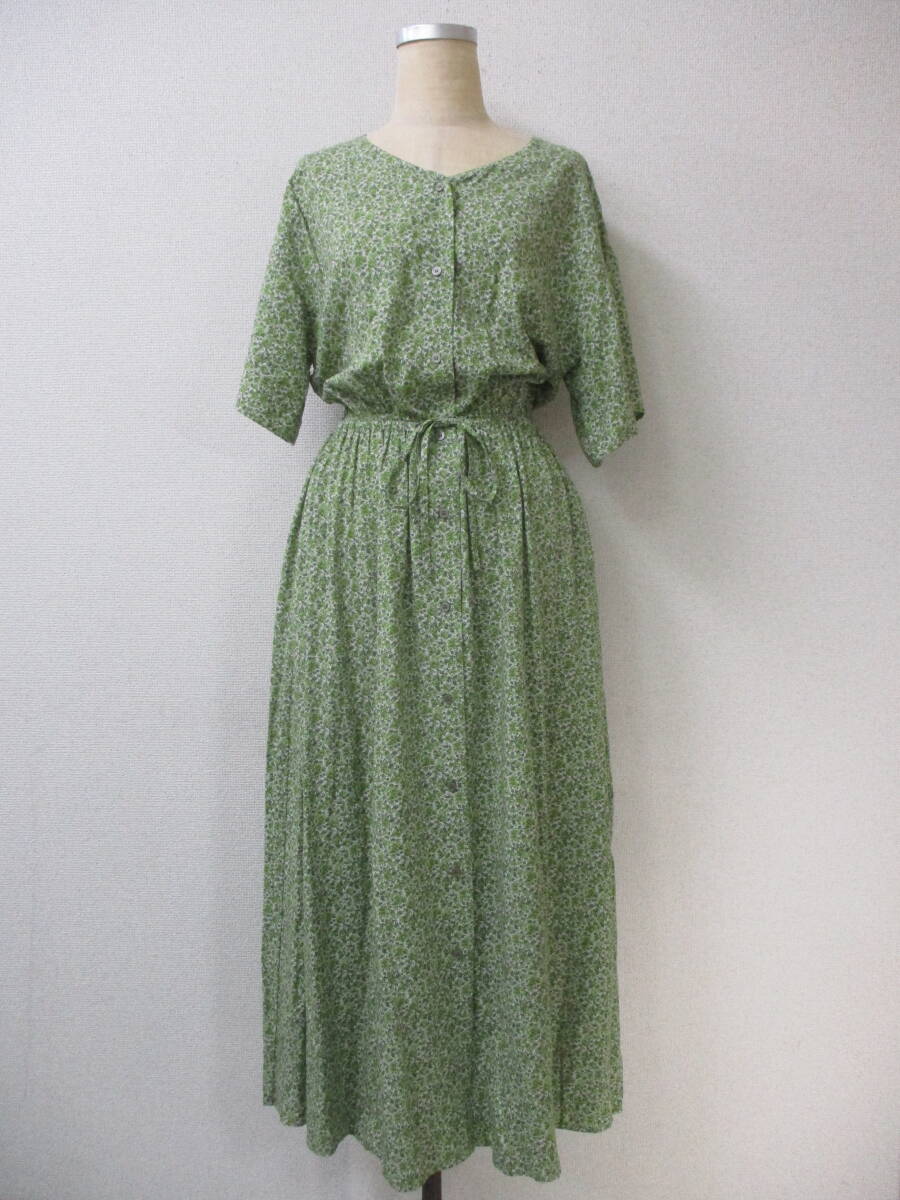GLOBAL WORK グローバルワーク レディース ワンピース L グリーン・フラワー総柄 五分袖 (株)アダストリア拍卖