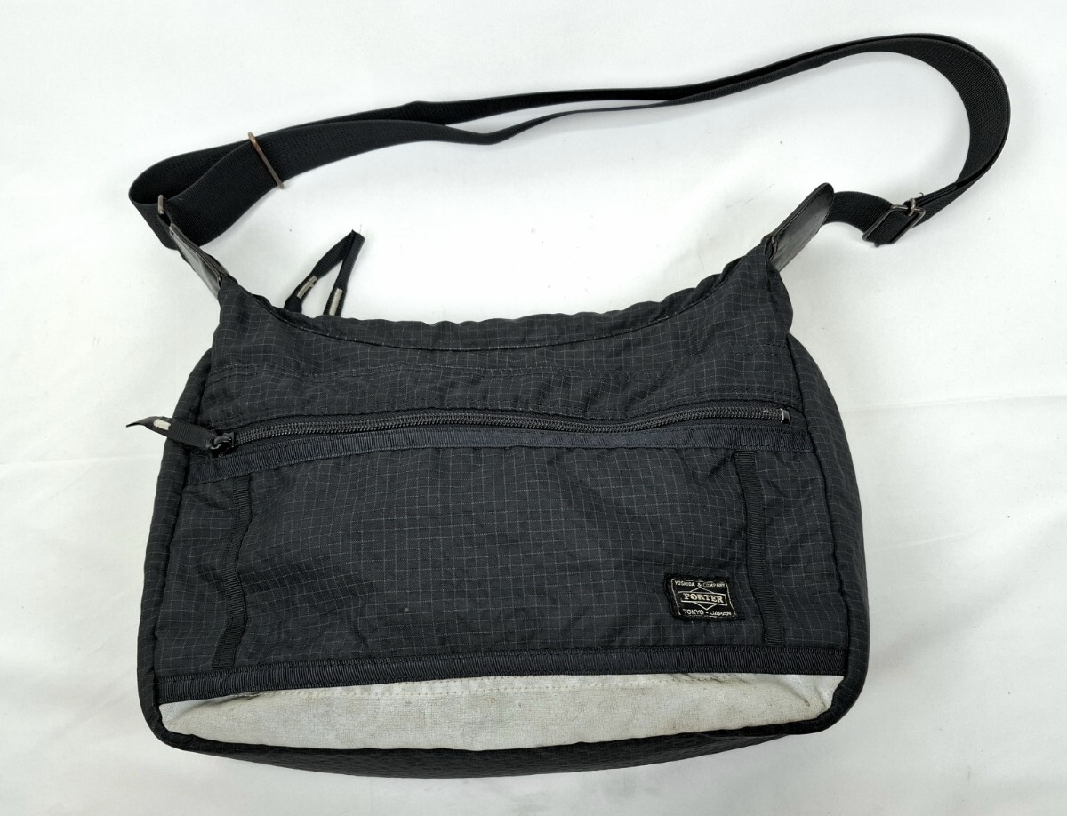 レア 廃盤品 PORTER デザート リップストップ ナイロン ショルダーバッグ 黒 ブラック ポーター拍卖