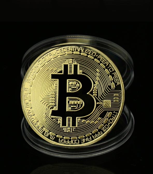 仮想通貨 Bitcoin ビットコイン 金メッキ レプリカ金貨 記念メダル 3枚セット拍卖
