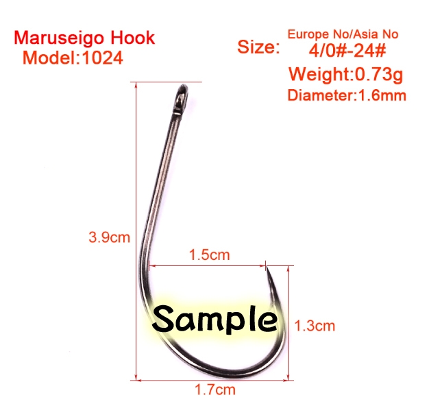 ヒラメ・アキアジ・ブリ・シーバス・タイ等 マルセイゴ 釣り針 4/0#-4 100本拍卖