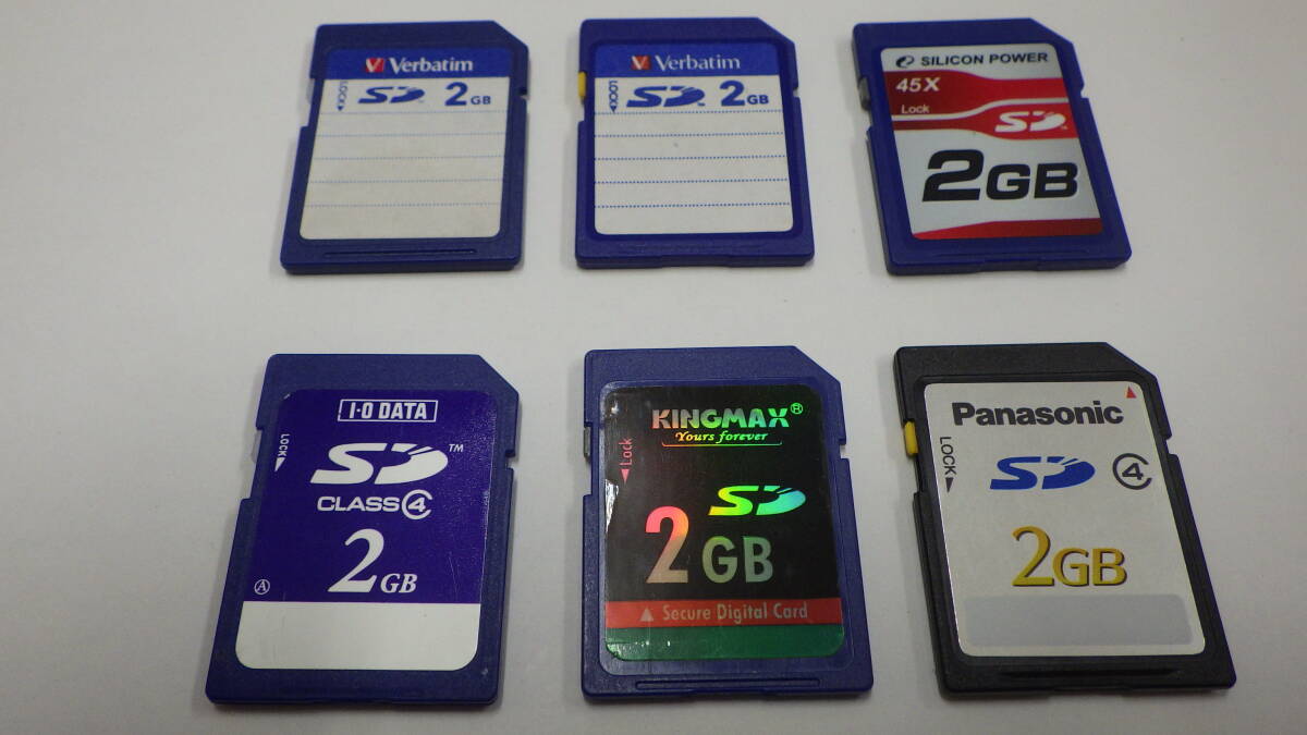 Panasonic/I-O DATE/KINGMAXなど SDメモリーカード  2GB 6枚セット 中古動作品 拍卖