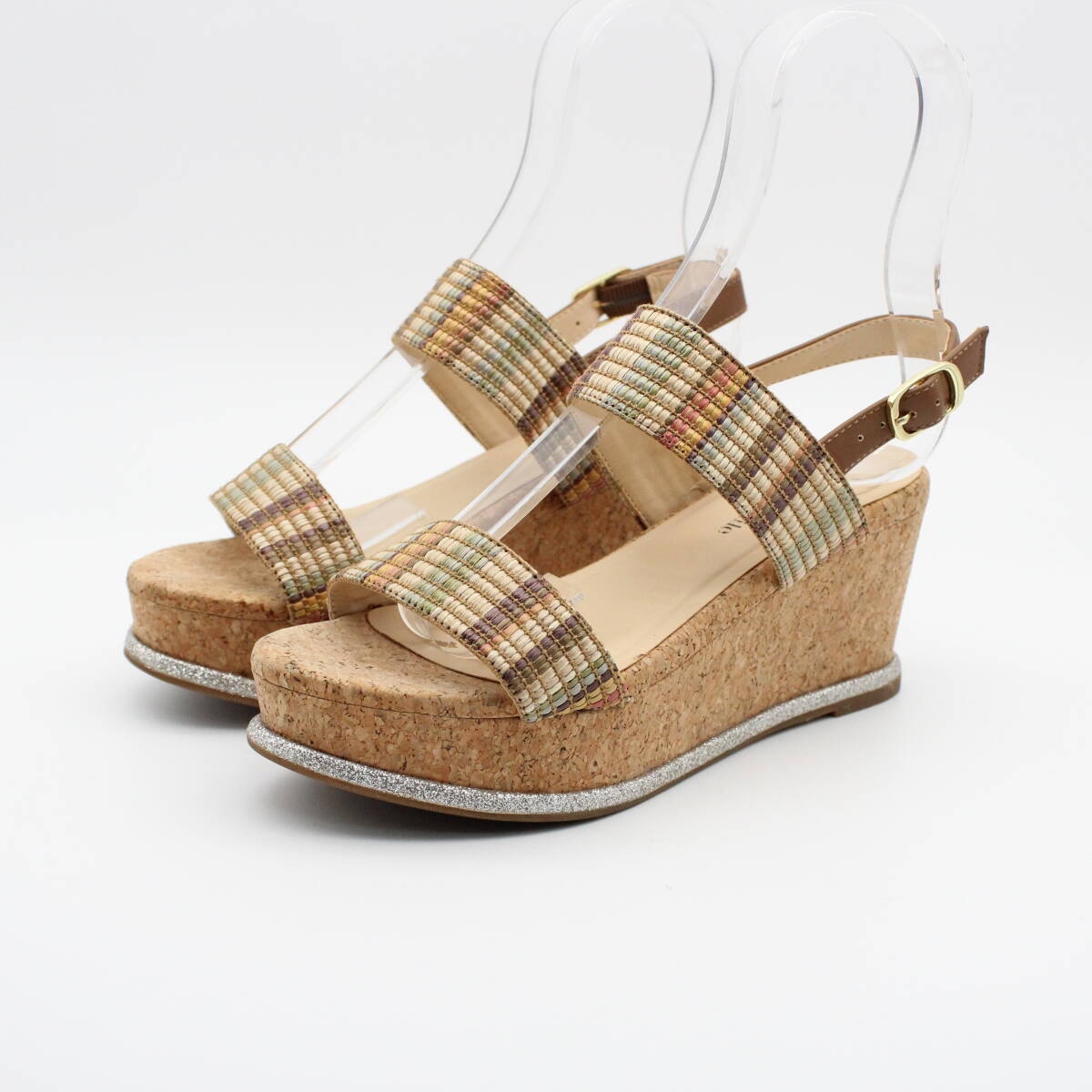 28■オデットエオディール 2ベルトウエッジサンダル(35)美品拍卖